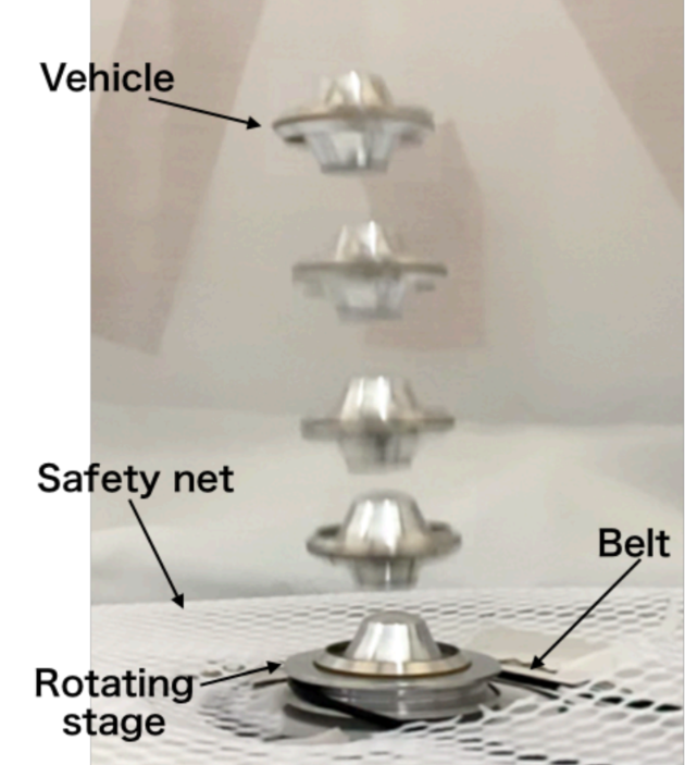 打ち上げ実験の様子